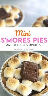 Simple Mini Smores Pies 5 Minute Desserts Kids Can Help Make Thanksgiving Desserts Kids Dessert Recipes For Kids Easy Desserts For Kids