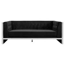 Enjoy free shipping on most stuff, even big stuff. Gabriele 3 Seater Black Velvet Sofa In Stainless Steel Frame Designer Sofas 4u