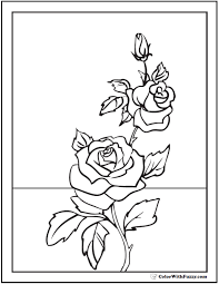 For kids, they commonly color the rose simply with only red on the flower part and green one the stalk and leaves. 73 Rose Coloring Pages Free Digital Coloring Pages For Kids
