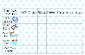 free printable chore chart