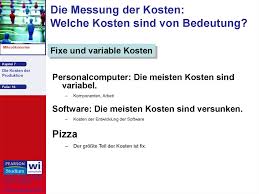Es gilt also variable kosten (kv): Die Kosten Der Produktion Online Presentation