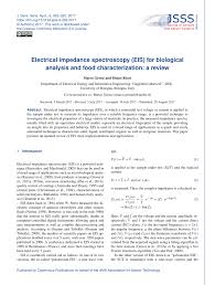 Assist & eis employer portal user guide. Pdf Electrical Impedance Spectroscopy Eis For Biological Analysis And Food Characterization A Review