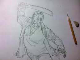 My Drawing Of Jason Voorhees From Jason Vs Freddy Comics C Takara45667 Olga Ivanova Jason Drawing Jason Voorhees Drawing Drawings