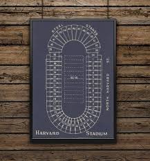 Vintage Harvard Stadium Football Team Stadium By Clavininc