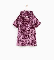 Velvet Dress With Hood Dresses And Jumpsuits Girl 5 14 Years Kids Zara United Kingdom Velvet Dress Clothes Dresses