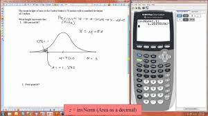 In the second problem, students find the score given the percentile. Finding A Data Value Given A Percentile Using The Ti 84 Youtube