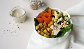 Eine Schale Voll Gesunder Leckereien Die Buddha Bowl Fodmap Arm Rezept Gesunde Leckereien Essen Essen Und Trinken