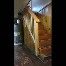 In the photo my daughter is holding. Basement Stair Railing Design Scales Llc