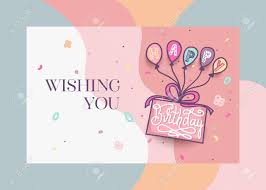 Pastel illustrated floral 60th birthday invitation. Happy Birthday Greeting Card Design With Cake Colorful Balloons And Lettering Text Royalty Free Cliparts Vectors And Stock Illustration Image 123629181