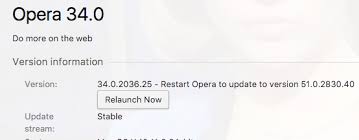 J'utilise mac os10,8,5 et os10,12 en commutant le navigateur opera48,0, mais tout à coup, on a dit qu'il était jusqu'à os10,9 sur os10,8,5, après cela en diagonale. Opera V 49 0 Opera Forums
