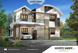 Duplex house plan ch177d in modern architecture, efficient floor plan, both units with four bedrooms. 4 Bedroom House Architecture In India Modern House Plans Duplex House Design House Front Design
