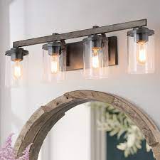 Why vanity lights are important for your bathroom. Farmhouse 3 4 Lights Bathroom Vanity Lighting Wall Lights Rustic Wall Sconces On Sale Overstock 24095617