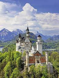 Brilliant passage jigsaw puzzle (1000 piece): Ravensburger Neuschwanstein Castle 500 Piece Jigsaw Puzzle