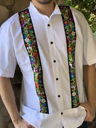Mexican Embroidered Guayabera Men S Guayabera Mexican Etsy Mexican Shirts Mexican Shirts For Men Mexican Wedding Shirt