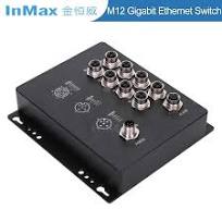 ‫مصنع InMax مفتاح M12 مقاوم للماء ip65 ip67 poe 8 منفذ X-code gigabit M12  للسكك الحديدية الصناعية‬‎