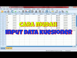 Cara Menginput Data Kuesioner Pada Spss Youtube