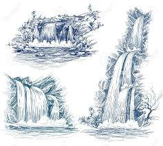 Wasser Fallt Zeichnen Lizenzfrei Nutzbare Vektorgrafiken Clip Arts Illustrationen Image 13941250