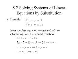 Substitution take the answer that you came substitution. 8 1 Solving Systems Of Linear Equations By Graphing Ppt Download