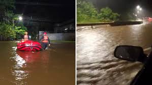 Caraguatatuba e Ubatuba, no Litoral Norte de SP, registram alagamentos e resgate de ilhados em cachoeira