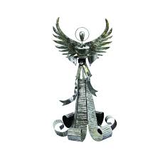 Enchanted Forest 26 Metal Angel Figurine With Candle Holder At Menards