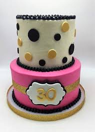 30th Birthday Black And Gold Cake Ideas Black Pink Gold 2 Tier 30th Birthday Cake By Flavor Cupcakery Cake Black And Gold Birthday Cake 30 Birthday Cake