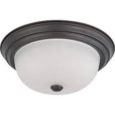 Flush mount lighting wall sconce lighting bedroom lighting home lighting renovation hardware japanese home decor dining room light fixtures lowe's home improvement. Lowe S 13 25 In Mahogany Bronze Traditional Incandescent Flush Mount Light Lw Sc535804 On Lowe S Accuweather Shop