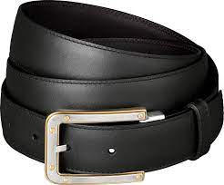 Slim Black Belt With Golden Buckles Png Image Belt Black Belt Black