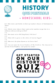 Instantly play online for free, no downloading needed! History Quiz Questions For Kids Homeschool Group Hug