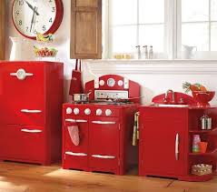 red retro kitchen by pottery barn kids