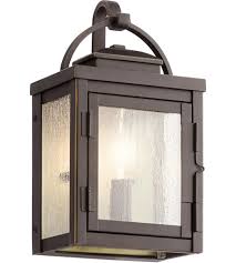 Use these hardscape lights to create ambiance on a patio, light up your house numbers, or add a bit of security along a dark driveway. Kichler 59010rz Carlson 1 Light 11 Inch Rubbed Bronze Outdoor Wall Small