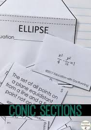 Can You Find The Right Pocket For The Conic Section Fun Classification Activity For Conic Section Unit Free Math Lessons Math Lessons Secondary Math