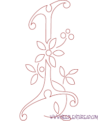 Pull the needle through and move forward in the same way until you stitch the whole letter. Monogram For Hand Embroidery Letters I And J Needlenthread Com