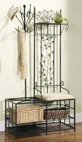 Amenagement De Couloir Idee De Meubles D Entree En Fer Forge Hallway Storage Bench Hall Tree Storage Bench Furniture
