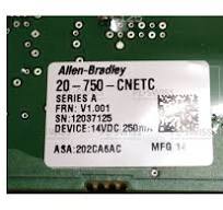 ALLEN BRADLEY 20-750-CNETC (20750CNETC) : Carte POWERFLEX 750