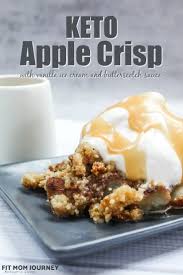Keto Apple Crisp Fit Mom Journey In 2020 Apple Crisp Keto Dessert Recipes Low Carb Desserts