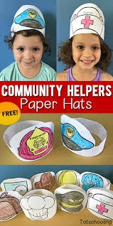 Update a seventies craft classic with fresh designs and a technique that's short on fussiness and long on fun. Community Helpers Printable Paper Hats Totschooling Toddler Preschool Kindergarten Educational Printables