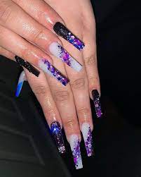 Long, acrylic nails are impossible to ignore. Long Nails Designs Long Purple Coffin Nails