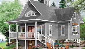 Screen porch with summer kitchen and skylights. Best Simple Sloped Lot House Plans And Hillside Cottage Plans