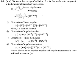 Impulse dimensional formula of momentum. Ncert Exemplar Class 11 Physics Chapter 1 Units And Measurements Learn Cbse