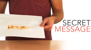 Kids create their own ciphers and codes. Secret Message With Lemon Juice Science Experiment