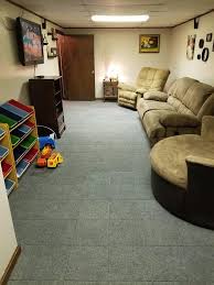 And there are plenty of basement here are two great carpet recommendations for an unfinished concrete basement floor. Basement Modular Carpet Tiles With A Raised Lock Together Base