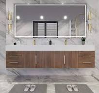 BV Better Vanity Bethany 84 in. W x 20 in. D x 22 in. H Double Sink  Floating Bath Vanity in Rosewood with White Acrylic Top BT001-84DRW - The  Home ...