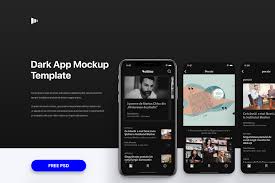 Dark App Mockup Template Free Psd Appmockup Blog