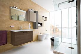 The unusual fluted shape is contrasted by the decorative vase with a narrow neck on the shelf right above it. Modern Bathroom Design Ideas With Minimalist And Trendy Tips In Decorating Looks So Attractive Roohome