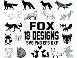 Baby Fox Clipart Black And White Pin On Svg Cut Files