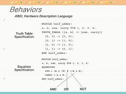 Complete the truth table as shown in table 1. Chapter 1 Introduction Ppt Download