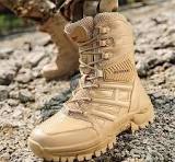 Amazon.com: Botas militares de combate de cuero para hombre ...