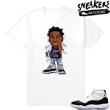Black And White 11s 2020 Kodak Black Glee Concord 11s White Shirt