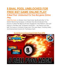 Play like a professional in no time. 8 Baal Pool Unblocked For Free Bst Game Online Play By Ayaan Yousif Issuu