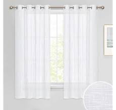 Quoi de mieux que son élégance et sa sobriété ? Topfinel Rideaux Voilage Blanc 140x160 Cm A Oeillets En Effet Lin Voilage Fenetre Trans Cortinas Blancas Transparentes Cortinas Blancas Habitaciones Infantiles